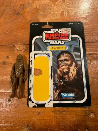 Vintage Star Wars Kenner Esb Chewbacca W Empire Cardback