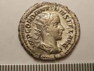 5158 Ancient Roman Gordian Iii Silver Antoninianus Coin - 3rd Century Ad