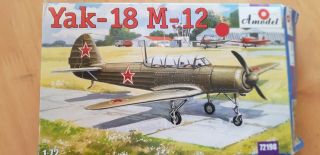 Amodel 1/72 Scale Yak - 18/m - 12 Soviet Trainer Aircraft