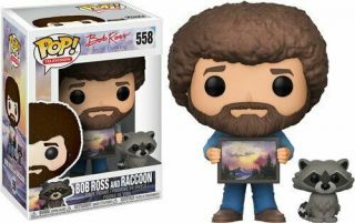 Funko Pop Tv Bob Ross With Raccoon (styles May Vary) Collectible Figure