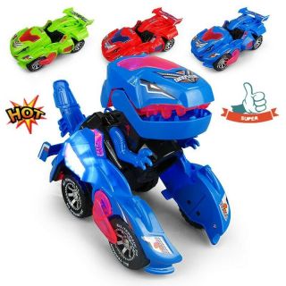 Transforming Dinosaur Led Car With Light Sound Kids Toy Gift 2019 Newest