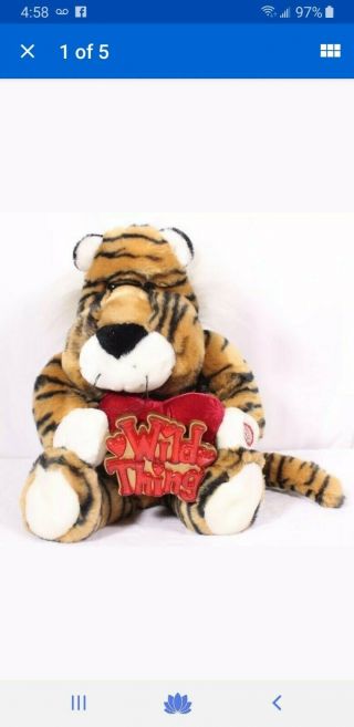 Dan Dee Musical Singing Tiger Plush Wild Thing 14 