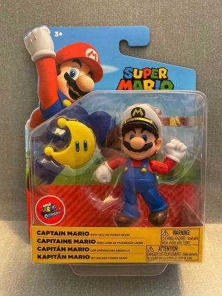 Jakks Pacific Mario 4 " Captain Mario Articulated Figure