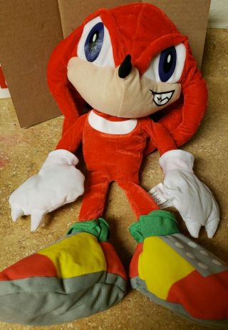 Sega Sonic X The Hedgehog Echidna Plush Toy 21 " W/tag - Toy Network,  Red