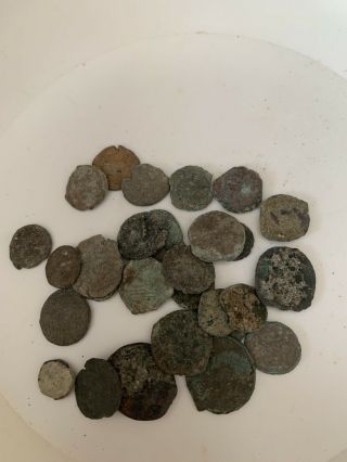 Uncleaned Ancient Roman 29 Coin Lot— Some Detail — 45.  2 Grams