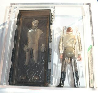 STAR WARS VINTAGE HAN SOLO IN CARBONITE AFA 80,  NM,  POWER OF THE FORCE LAST 17 2