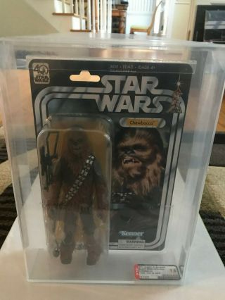 Star Wars Black Series 6 Inch 40th Anniversary Vintage Chewbacca Afa U7.  5