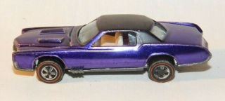 Rare Old Mattel Hot Wheels Red Line Die Cast Car Custom Eldorado Purple Color