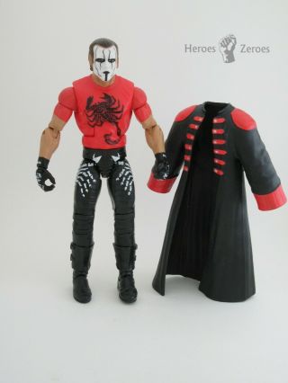 Wwe Elite Series 39 Sting Red & Black Figure With Coat Accessory