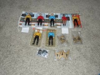 Classic Star Trek Bridge Crew Set Of 7 Action Figures With Stands 1993 Playmates