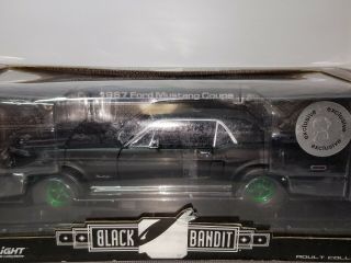 1/18 Greenlight 1967 Ford Mustang Coupe Black Bandit Chase Car
