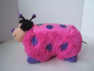 Dream Lites Pillow Pets Pink Purple Ladybug Night Light Star Projector Plush