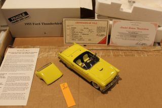 J101 Danbury 1955 Ford Thunderbird 1:24 Golden Rod Yellow Sn 731 Title