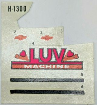 Partial Decal Sheet Chevy Luv Machine Revell Plastic Model Truck Kit 1/25 1977