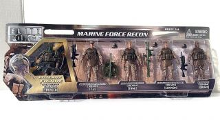 1:18 Bbi Elite Force Usmc Marine Force Recon Assault Figure Soldier Set Of 5