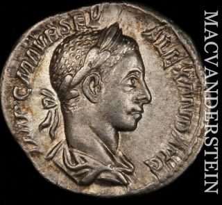 Roman Empire: 222 - 235 Ad Denarius - Severus Alexander - Xf/ Au G1943