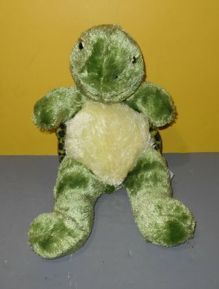 Bear Factory Plush Sea Turtle 16 " Cuddle Plush Green & Black Speckled Shell