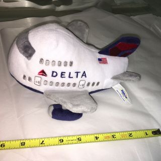 Delta Airline Airplane Plush Comical Plane Stuffed Stuffy Toy Mascot Promo Doll