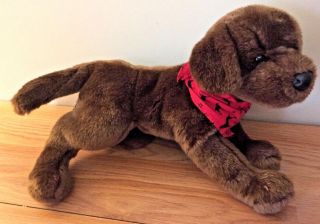 Chocolate Labrador Retriever Lab Puppy Dog Plush 13 " L By The Black Dog
