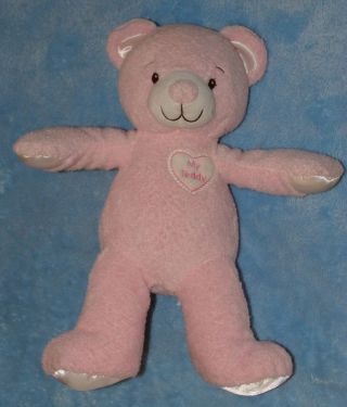 Kids Preferred Plush My Teddy Pink Bear Heart Soft Stuffed Baby Toy 11 "