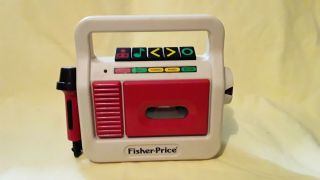 Mattel 1987 Fisher Price Cassette Player Recorder With Microphone