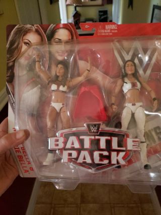 Mattel Wwe Nikki & Brie Bella Figure Battle Pack Twins White Total Divas