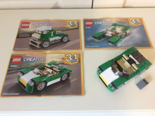 Lego Creator 3 - in - 1 Green Cruiser 31056 - 100 Complete with Instructions 2