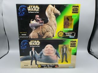 1997 Kenner Star Wars Trilogy Power Of Force Jabba The Hutt Han Solo Ronto Jawa
