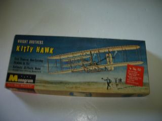 Vintage 1958 Monogram Kitty Hawk Wright Brothers Model Plane 98 Not Complete
