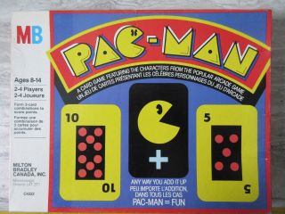 Old Vintage 1980 Milton Bradley Pac - Man Card Game