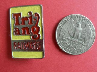 Old Lapel Pin Badge Triang Tri - Ang Railroadania 60s Gtc