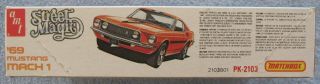 AMT Matchbox Street Magic 1/43 1969 Ford Mustang Mach 1 Snap Kit 2