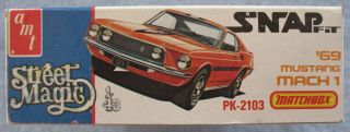 AMT Matchbox Street Magic 1/43 1969 Ford Mustang Mach 1 Snap Kit 3