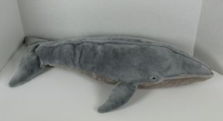 Fiesta Blue Whale Plush Stuffed Animal 22 " Gray