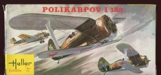 Polikarpov I - 153 Chaika Soviet Biplane 1/72 Heller Model Kit L099