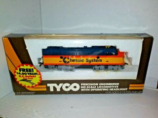 Ho Scale Tyco Chessie System 4015 Diesel F9 A Powered Lighted See Video