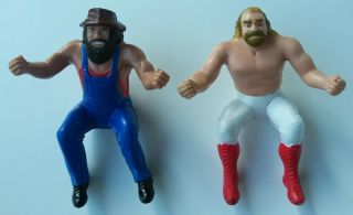 Vintage 1985 Wwf Thumb Wrestlers Hillbilly Jim Vs Big John Stud Ljn Titan Sports