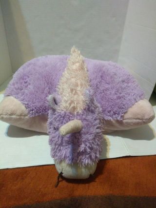 Euc Pillow Pets 18 " Plush Purple/pink Magical Unicorn Pillow/stuffed Animal
