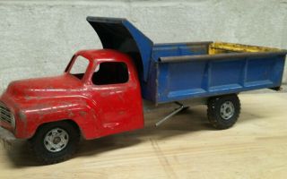 1950s Studebaker Pressed Steel Large Toy Dump Truck Marx Lumar