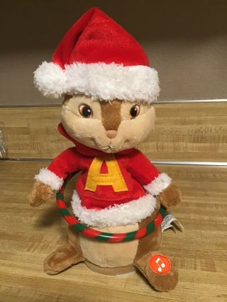 Alvin & The Chipmunks Animated Singing Hula Hoop 10” Holiday/christmas Plush