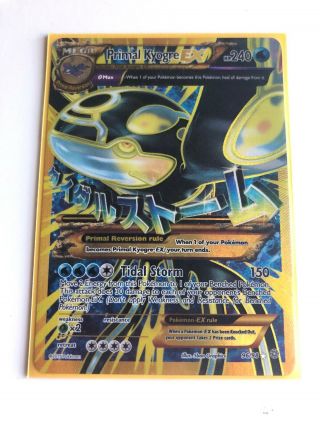 Mega Primal Kyogre Ex Full Art Pokemon Ancient Origins Set 96/98