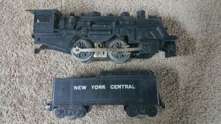 Vintage Marx 0 - 4 - 0 Steam Locomotive 490 & York Central Tender