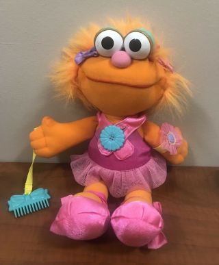 Zoe Muppet 1995 Sesame Street Dress Me Up Pal Plush Doll Stuffed Playskool