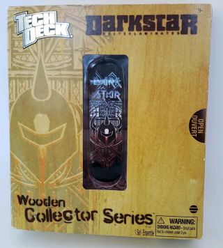 •darkstar• Tech Deck •wooden• Collector Series •real Maple• Skateboard Rare Nib