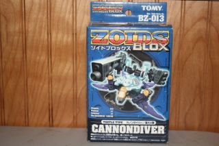Zoids Blox Bz - 013 Cannon Diver Scale 1/72 Plastic Model Figure By Tomy