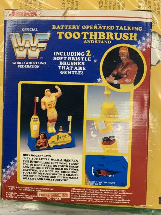 Vintage Wwf Hulk Hogan Battery Operated Talking Toothbrush 1991 Janex 3