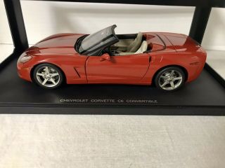 1/18 Diecast Autoart Chevrolet Corvette C6 Convertible Red W/ Certificate 