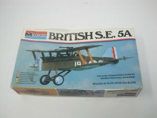 Vintage Monogram 1/48 British S.  E.  5a Model Kit,  5205