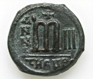 Phocas and Leontia.  AD 602 - 610.  AE follis 10.  42gr;28mm,  Antioch as Theopolis. 2