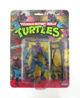 Tmnt 10 Back Foot Soldier Figure Moc 1988 Playmates Teenage Mutant Ninja Turtles